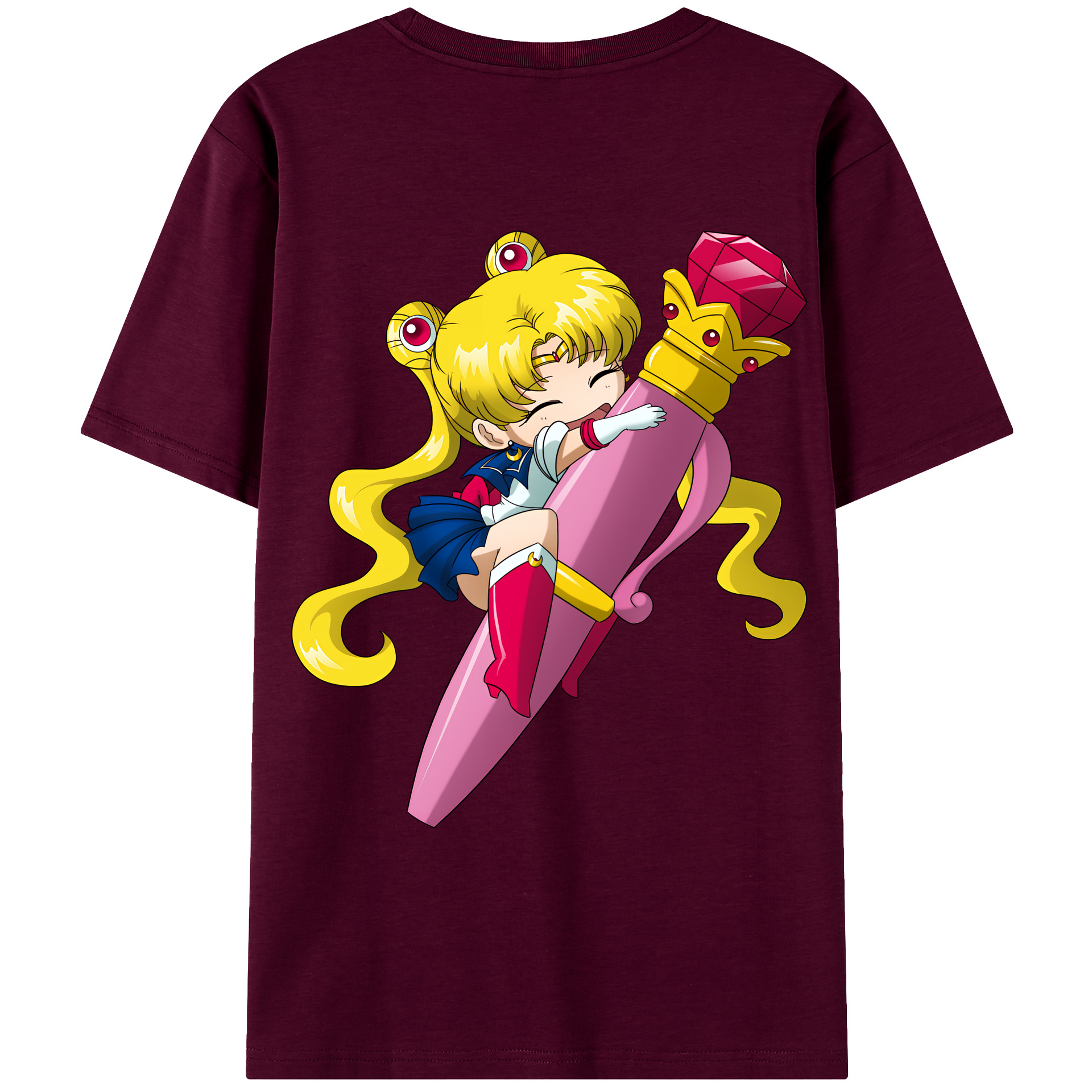 （画像用） 美少女戦士セーラームーン 月野 うさぎ つきの うさぎ Sailor Moon Tsukino Usagi レディース半袖Tシャツ(バックプリント)